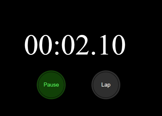 picture of the recording time with the stopwatch